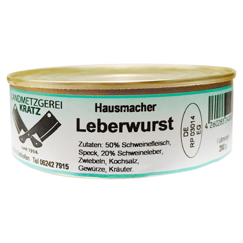 Hausmacher Leberwurst 200g Dose